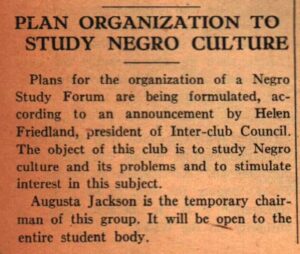 Negro Study Forum